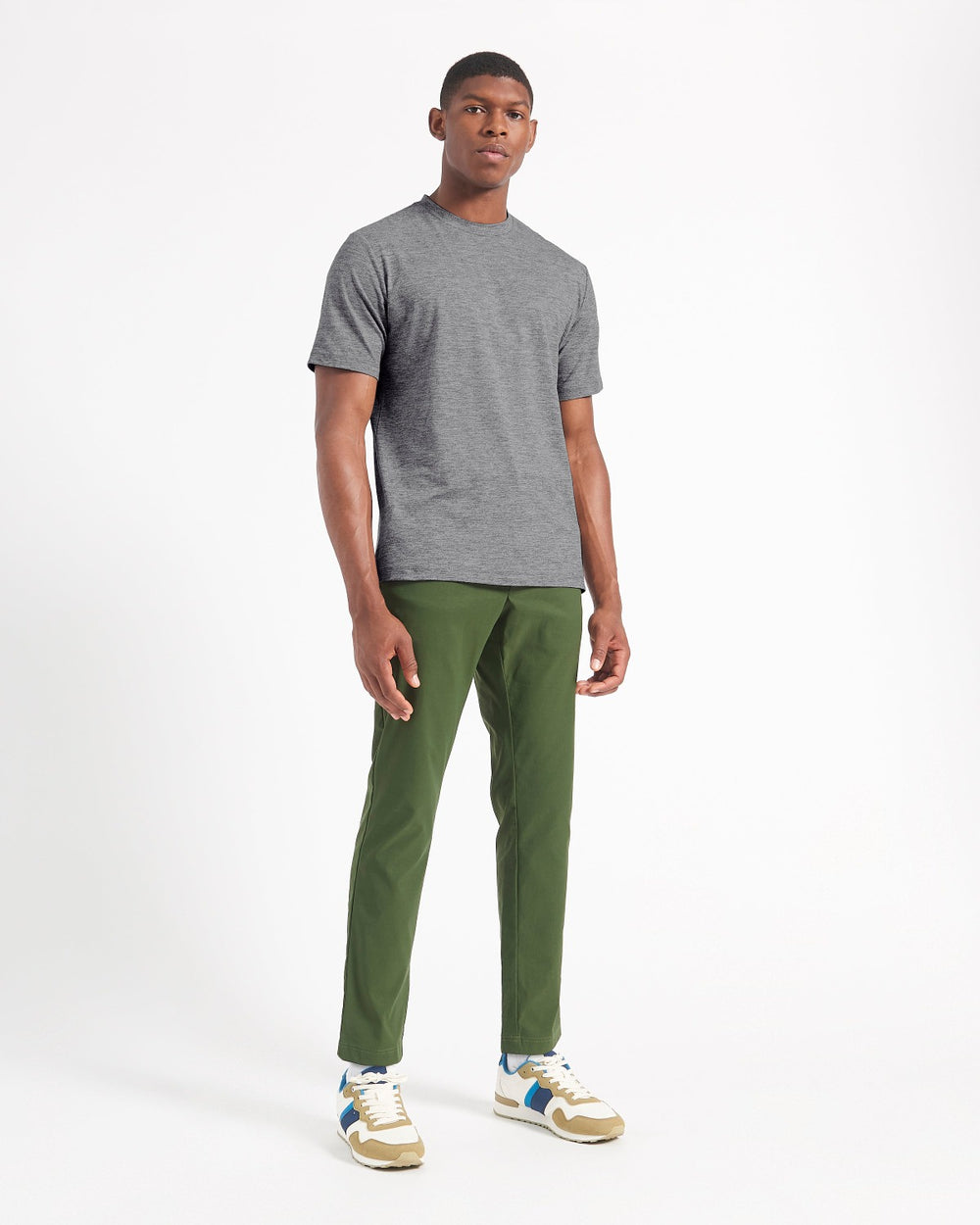 T-Shirt Ben Sherman Performance Stretch Marl Grise | RIZ-32999776